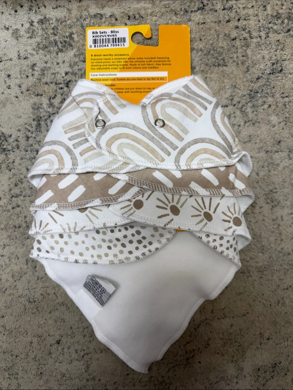 Copper Pearl Bandana Bibs - Neutral Rainbow Set